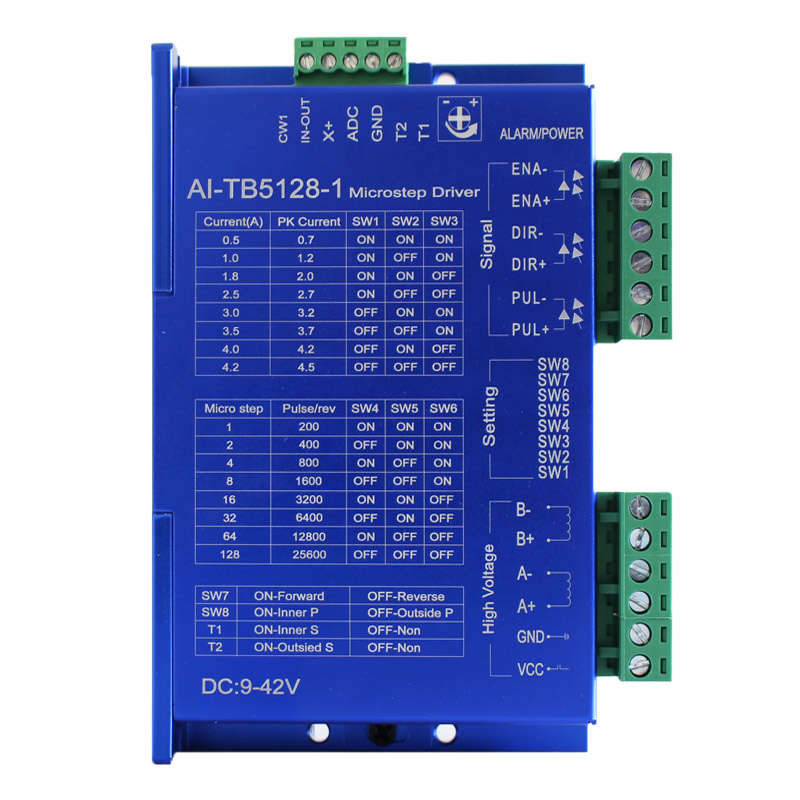 42/57步进电机驱动器 自发脉冲驱控 调速器 128细分 4.5A  AI-TB5128-1