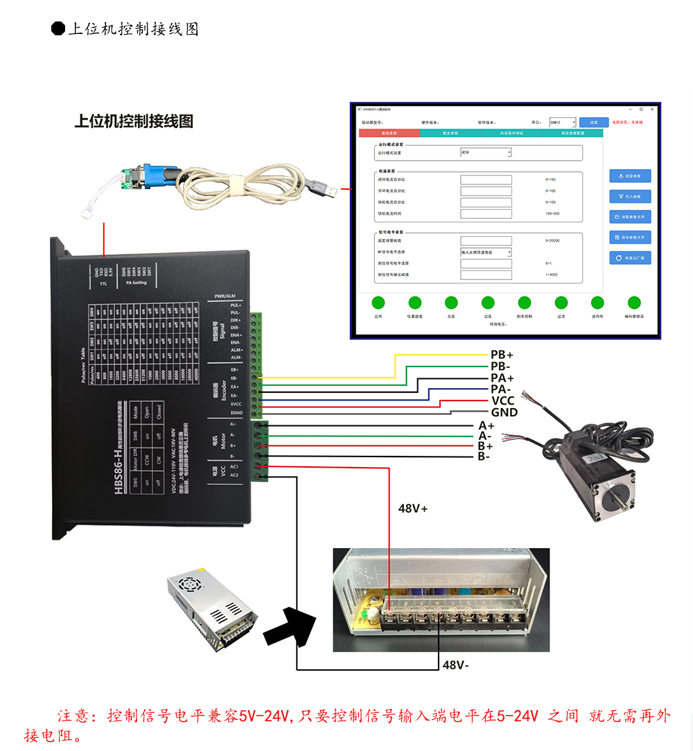86闭环步进电机驱动器HBS86H/ 高速86闭环驱动器(图21)